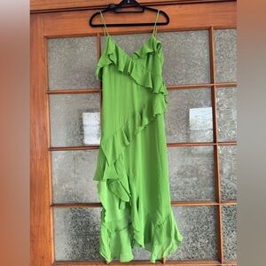 Mango Asymmetric Ruffled Dress